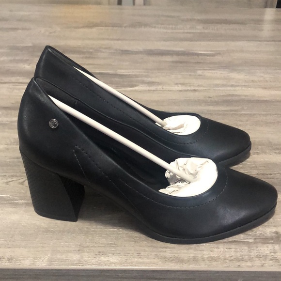 Comfort Flex Women’s Angela Pumps Black Block Heel Shoes Size 10 - Picture 7 of 14